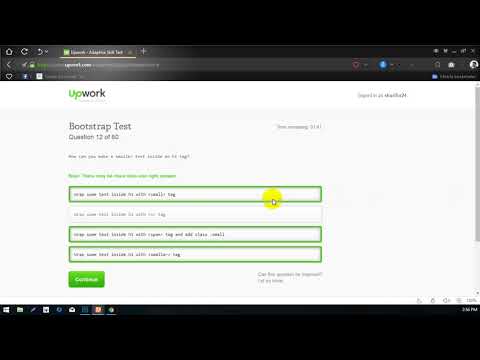 bootstrap upwork test