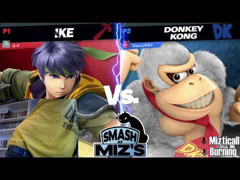 Smash @ Miz's WiFi 3 - G-P (Ike) vs. FleecyKibbles (Donkey Kong, ROB) Losers Finals