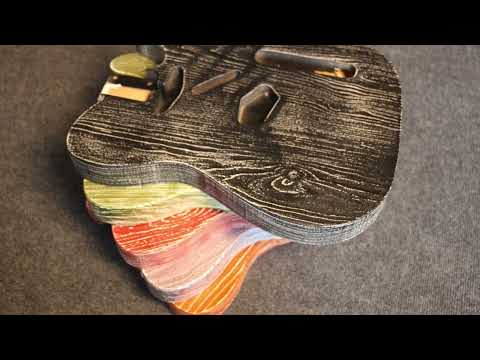 Coop Telecaster Rustic Pine Replacement Body RT138B Black Nitro-Cellulose image 3