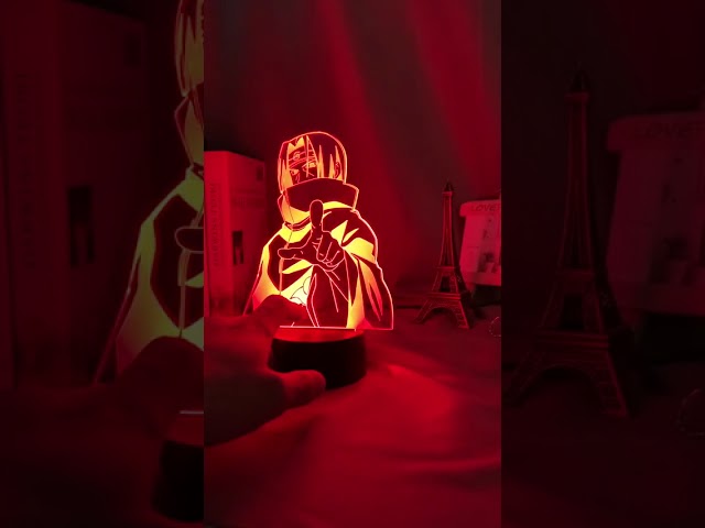 Vídeo relacionado con JoyLamp - Lámpara 3d Itachi Uchiha - LED de 16 colores con mando a distancia - Luz nocturna del manga Naruto Shippuden