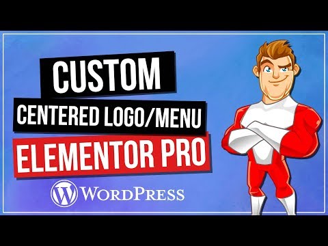 Elementor Pro Centered Logo Navigation Tutorial