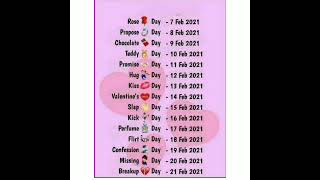 #rose Day #propose day #chocolate day #teddy day #promise day #kiss day #hug Day #valentine Day