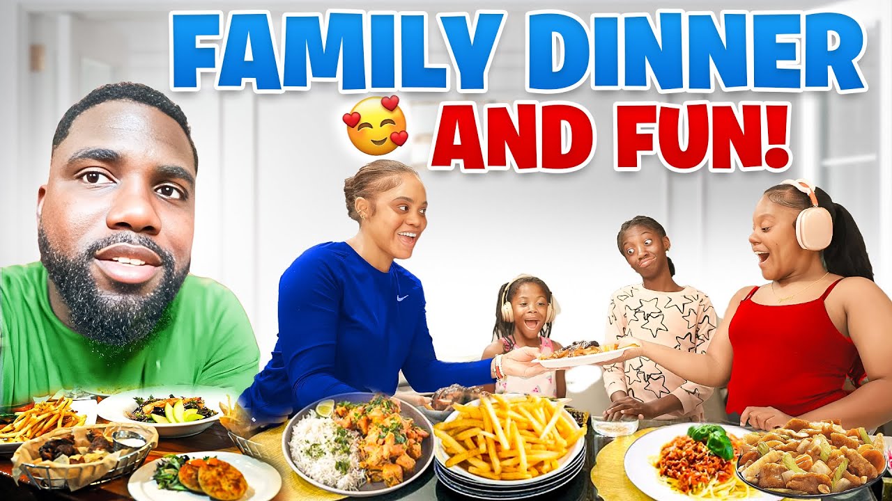 Family Dinner Jamaican Jerk Chicken Laughter And Fun