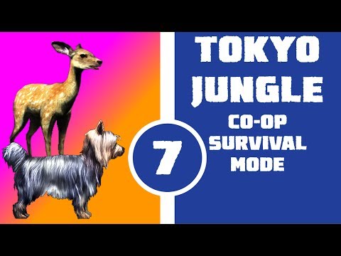 Let's Play Tokyo Jungle Co-op (Survival Mode) Part 7 - Sika Deer and Silky Terrier
