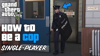 GTA 5 - How To Join the Police! (Police Uniform, Free Weapons, SWAT Shield)