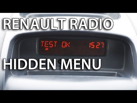 Renault radio hidden menu diagnostic tests (Clio Megan Laguna Kangoo Espace Trafic Scenic)