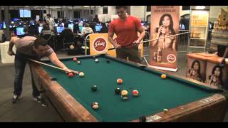 Pasha and Loord are playing pool @ Copenhagen Games
