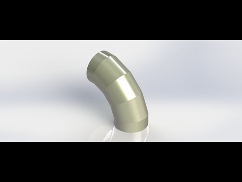 ► SolidWorks 2016 Tutorial | Design an Elbow of a Round Duct Video