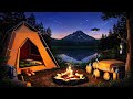 Summer Campfire Ambience At Frog Lake With Crackling Fire Frogs Crickets Summer Night Sounds