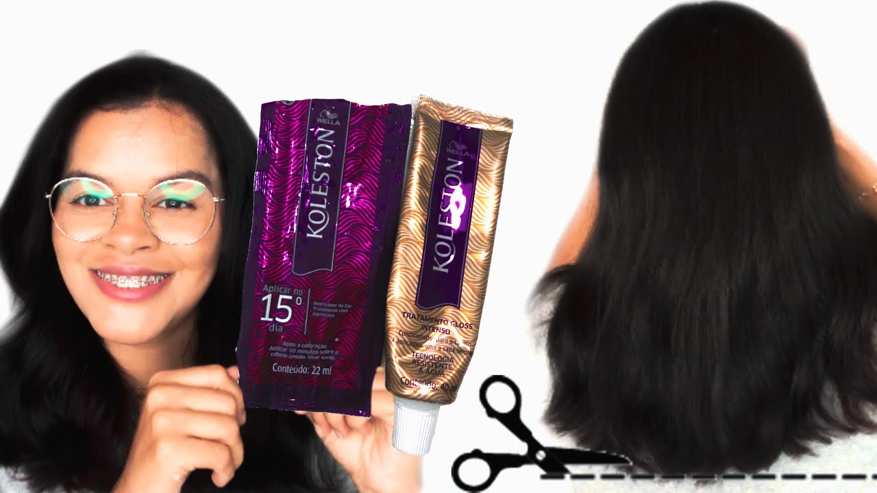 USANDO O REATIVADOR DE COR DA KOLESTON WELLA + CORTANDO O CABELO.