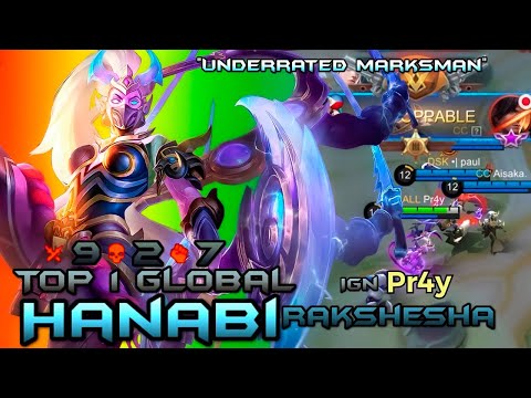 TOP 1 GLOBAL Hanabi! | the underrated marksman | insane late game | by Pr4y |~MLBB