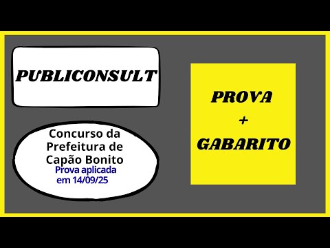 BANCA PUBLICONSULT - PROVA DE EDUCAÇÃO FÍSICA - CAPÃO BONITO