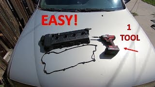 How to replace valve cover, valve cover gasket, oil in sparkplug wells.