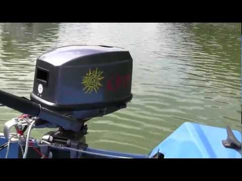 Testfahrt mit dem CREE MH 3 Elektroaußenborder Elektroboot Broom no torqueedo aqauawatt