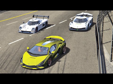 Koenigsegg Jesko vs Ultima RS 2020 vs Lamborghini Sian - Monaco