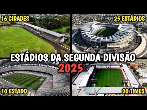 TODOS OS ESTÁDIOS, CIDADES e CLUBES da SÉRIE B 2025