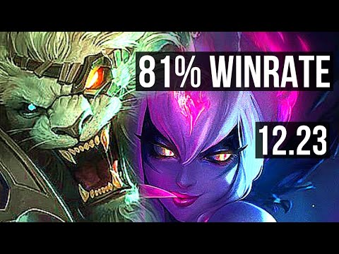 RENGAR vs EVELYNN (JNG) | 81% winrate, 14/2/9, Dominating | EUW Grandmaster | 12.23