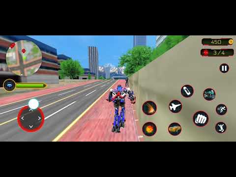 Grand Flying Helicopter Robot Car Shooting 2021 - Android gameplay