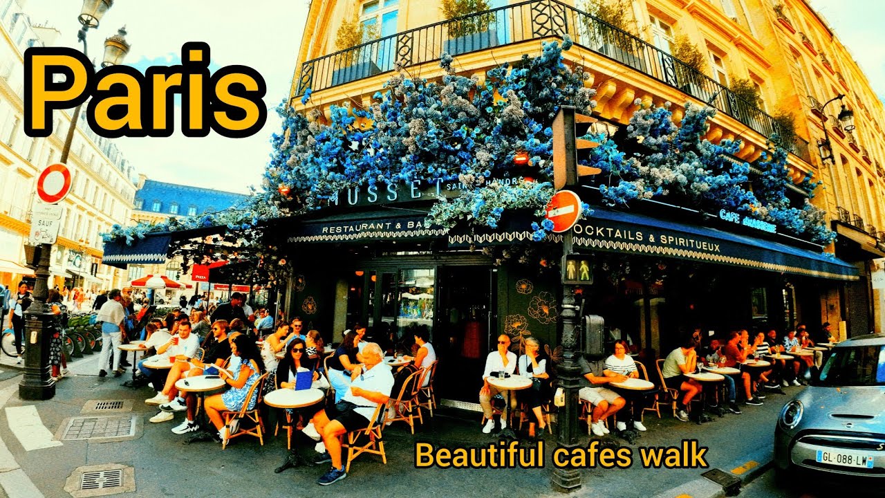 Paris, France 🇲🇫 Summer walk & Best Cafes Walk With Aziz 24 ❣️