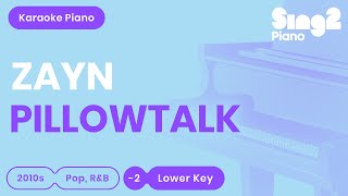 PILLOWTALK (Lower Key - Piano karaoke demo) ZAYN