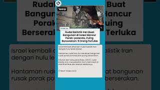 Rudal Klaster Iran Hujani Bnei Brak! Bom-bom Kecil Bertebaran di Langit, Bangunan Porak-poranda
