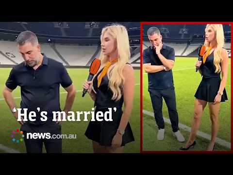 Awkward moment football manager desperately avoids eye contact with reporter