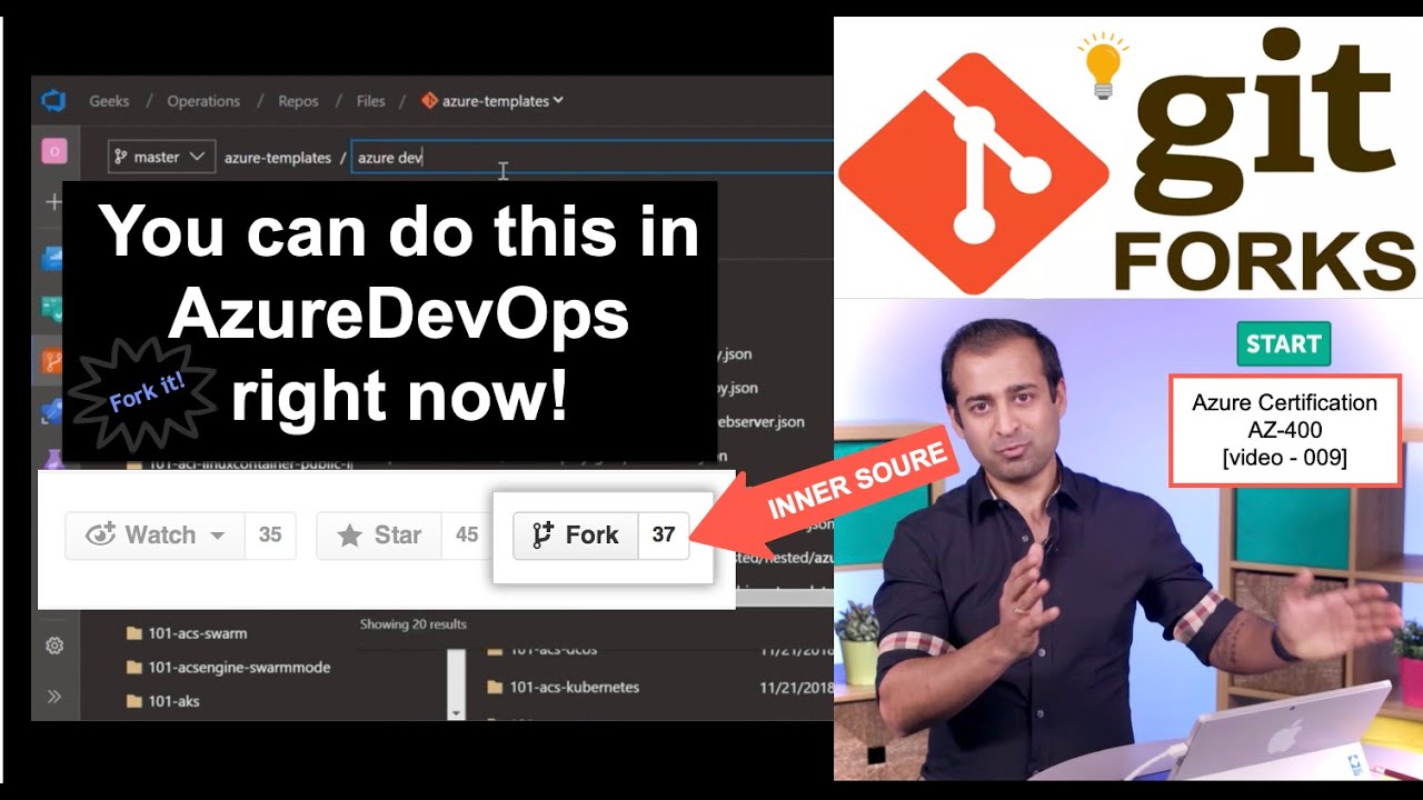 Az400 v9 - AzureDevOps git FORKS | Microsoft Certification AZ400 | git Inner SOURCE | #AzureDevOps
