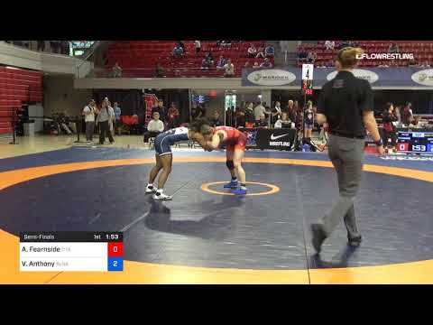 50 Kg Semifinal Amy Fearnside Titan Mercury Wrestling Club TMWC Vs Victoria Anthony Sunkist Kids W