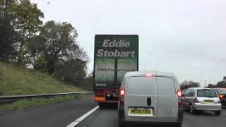 preview picture of video 'Driving On The M6 Motorway From J16 Crewe To Sandbach Services, Cheshire, England'