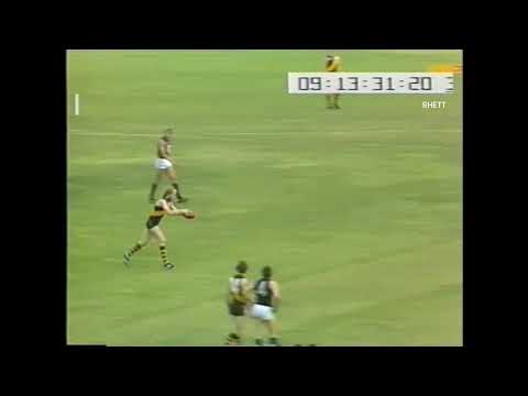 Jim Jess incredible torpedo kick at the 1982 Comm Games match at the GABBA.