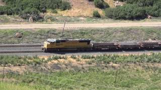 [RARE] Union Pacific Ballast train through Echo Canyon
