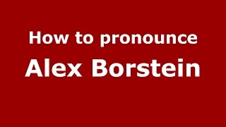 How to pronounce Alex Borstein