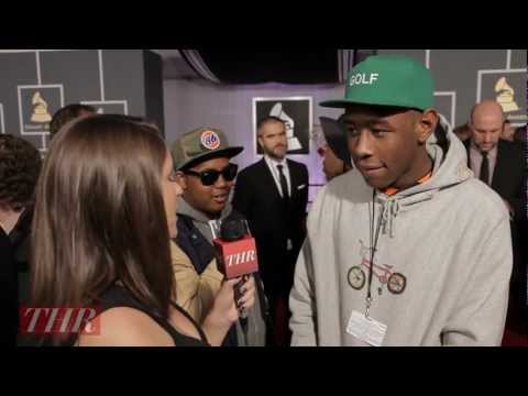 Grammys 2013: Tyler, the Creator Admires Chandeliers, Takes 'Selfies' With Stars