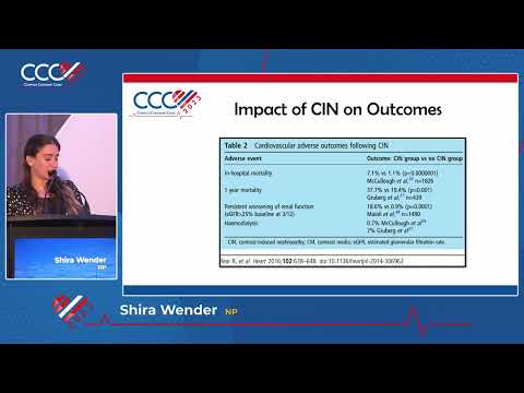 Shira Wender, NP  Prevention of Contrast Induced Nephropathy