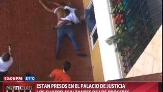 Están presos en el Palacio de Justicia los cuatro asaltantes de Los Próceres
