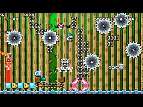 Diddy`s auto forest. [ Hold b+🡑 ] by ViNiCc_ 🍄 Super Mario Maker 2 #anc