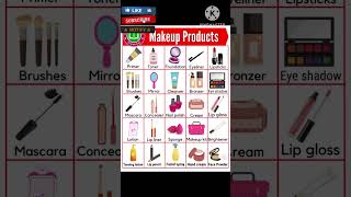Makeup Products Name in English #shortsfeed #english #englishgrammar