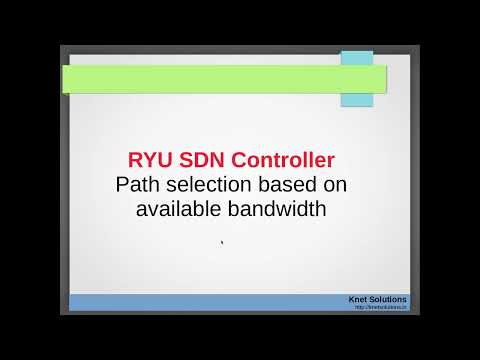 SDN QoS - Bandwidth based Path Selection
