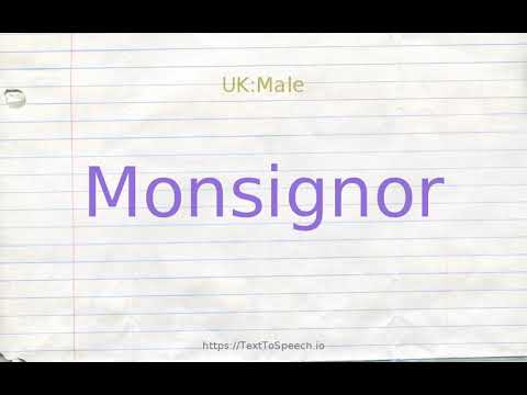 How to pronounce monsignor