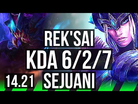 REK'SAI vs SEJUANI (JGL) | 6/2/7 | KR Challenger | 14.21