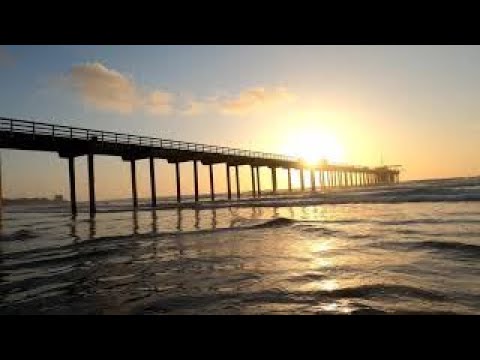 Sunset at La Jolla beach San Diego.
