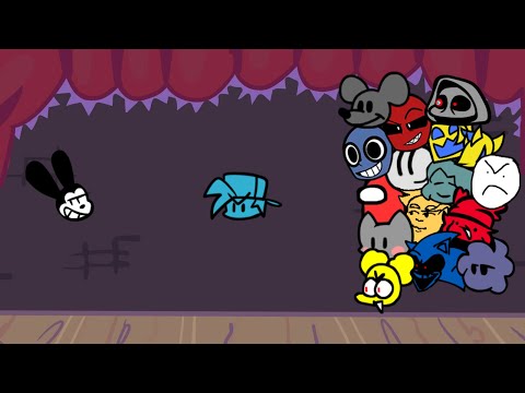 FNF - Rabbit's Luck but Every Turn a Different Character Sings It (Vs Oswald)