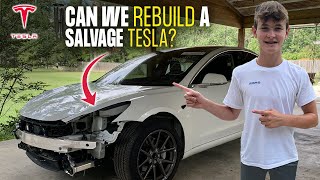 Can We Rebuild A Wrecked Tesla Model 3? - part 1