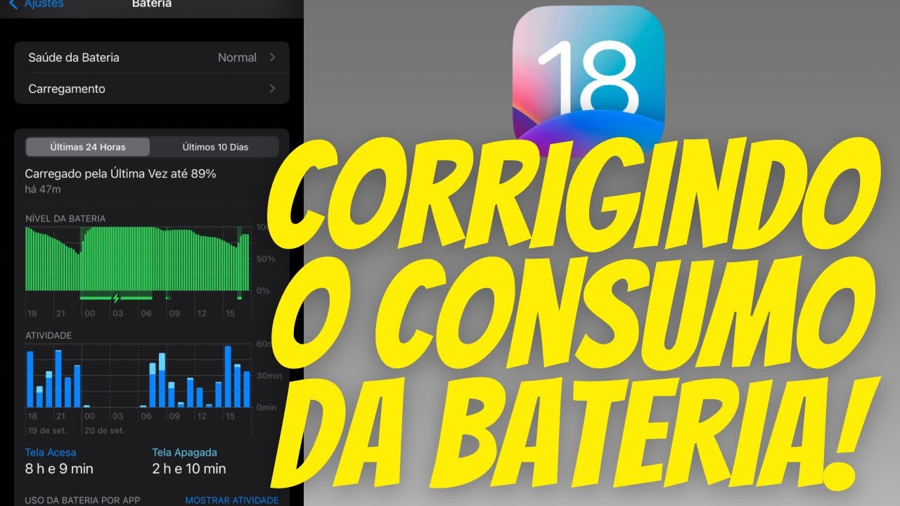 IOS 18 - Como resolver o problema da BATERIA no iOS 18 (Dicas para ter mais bateria no iPhone)