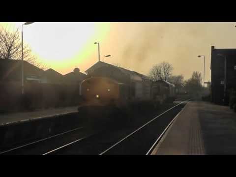 37601 Top'n'Tail 37612 6C52 Heysham - Sellafield flask(s) 7th February 2012 Part 1