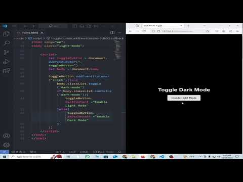 Create A Dark Mode Toggle With Html Css Javascript Easy Dark Theme Switch Tutorial
