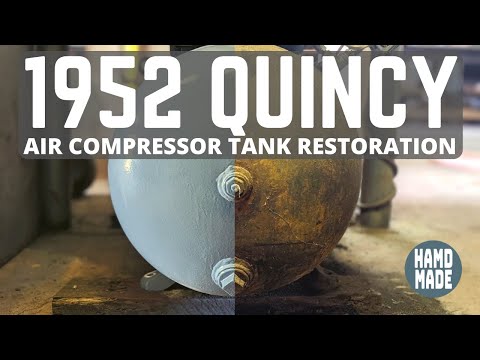 Rusty 1952 Quincy Air Compressor Tank Restoration