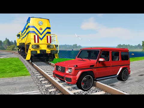 Cars vs Rails And Train   - BeamNG Drive | Beamng Cars