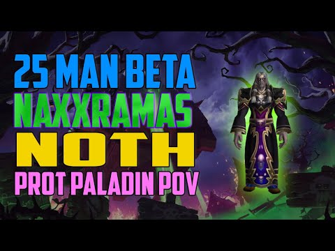25 man Noth Prot Paladin POV - WOTLK Classic Beta