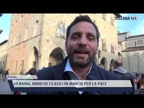 2022-03-25 PISTOIA - UCRAINA, BIMBI DI 13 ASILI IN MARCIA PER LA PACE